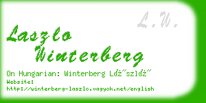 laszlo winterberg business card